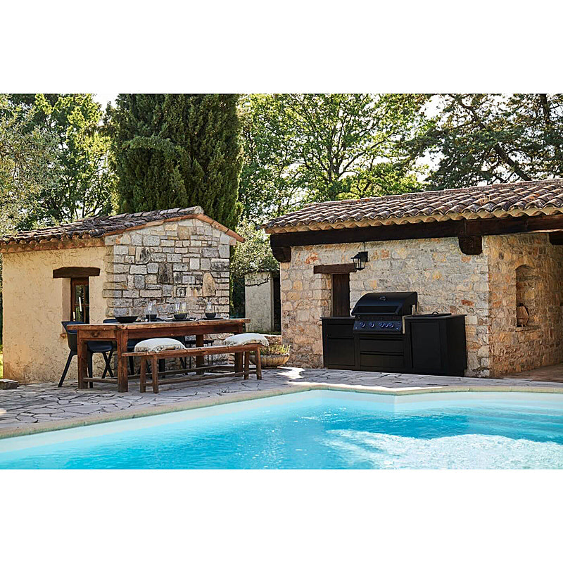 Napoleon Oasis Compact 106 Outdoor Kitchen – Matte Black with BIG32-1 &amp; SIZZLE ZONE™