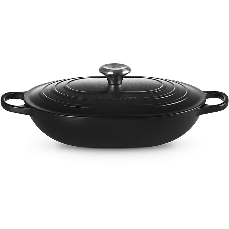 Le Creuset Oblong Signature 31 cm Schwarz