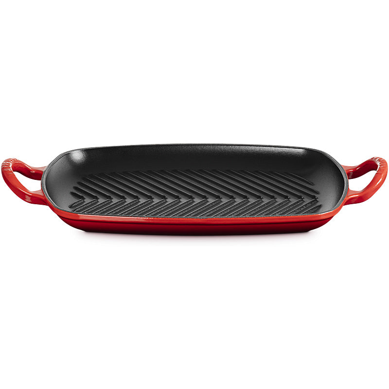 Le Creuset Rechteckige Grillplatte Signature 30 cm Kirschrot