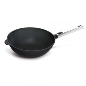 Woll Pro Logic Induktion, Guss-Wok und -Rührpfanne 28cm, 10cm hoch 11028PLCI