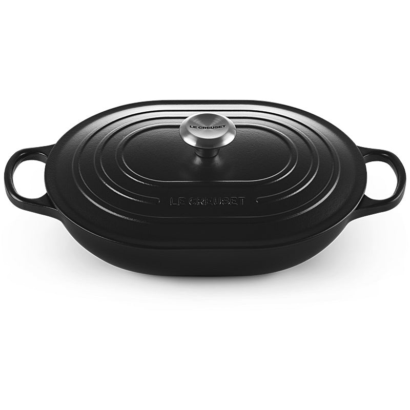 Le Creuset Oblong Signature 31 cm Schwarz