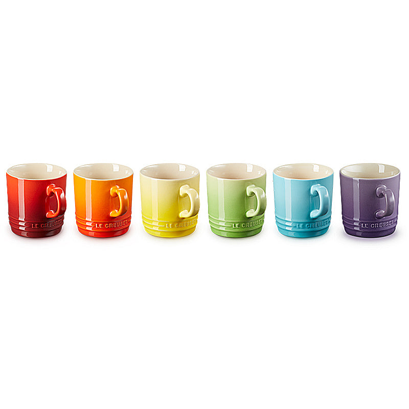 Le Creuset 6er-Set Becher 200 ml Regenbogen