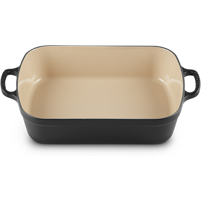 Le Creuset Bratreine Signature rechteckig 33 cm Schwarz matt