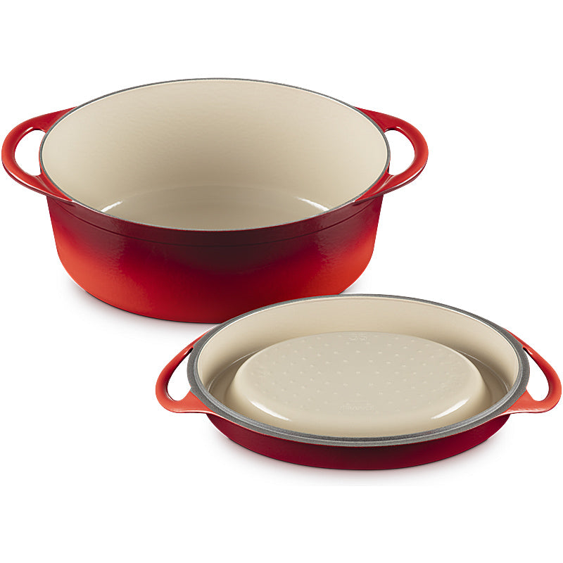 Le Creuset DOUFEU OVAL ROASTING PAN 32 CM CHERRY RED