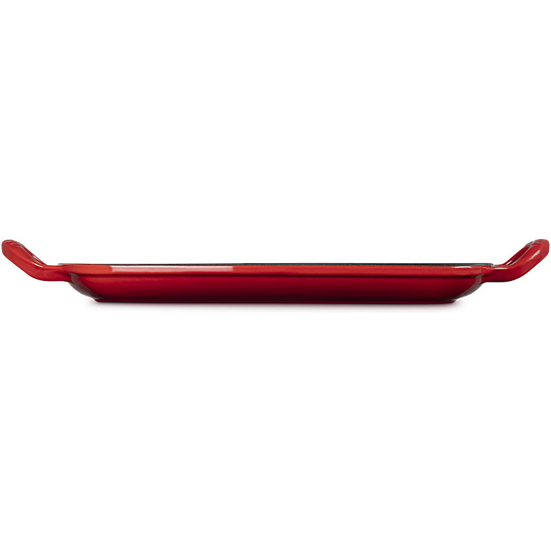 Le Creuset Rechteckige Grillplatte Signature 30 cm Kirschrot