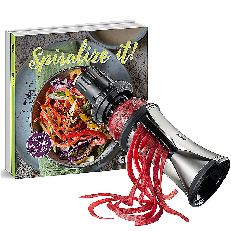 GEFU Spiralschneider SPIRELLI® XL + Kochbuch SPIRALIZE IT!