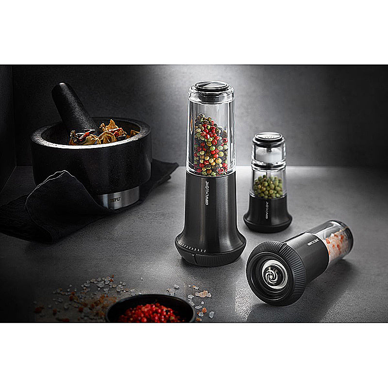 GEFU Pfeffermühle mit Salzstreuer X-PLOSION®, schwarz