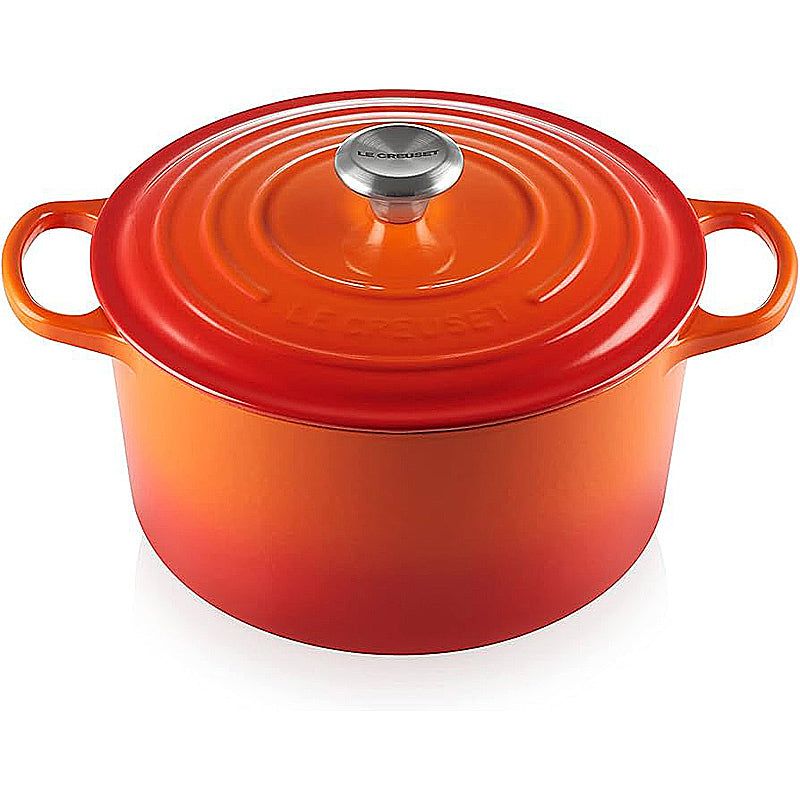 Le Creuset Hoher Bräter Signature rund 26 cm Ofenrot