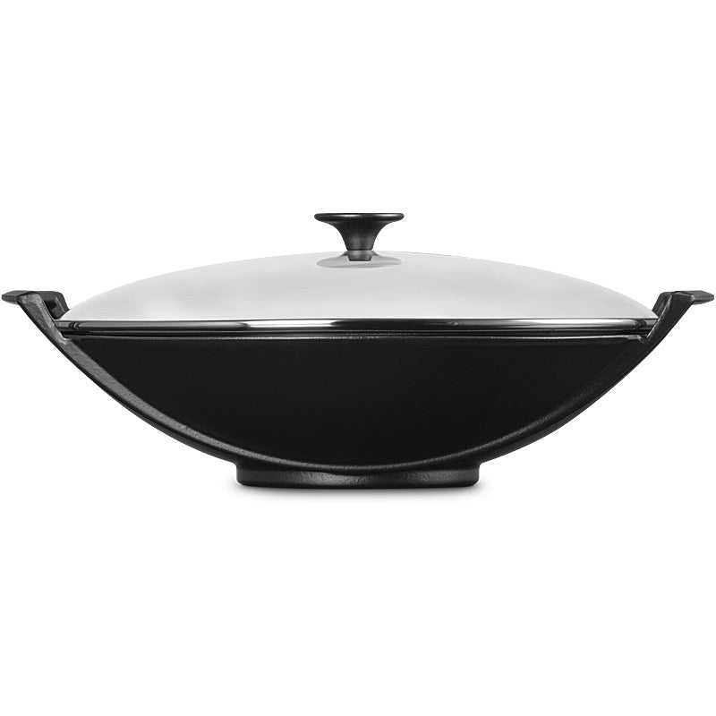 Le Creuset Wok with Glass Lid 36 cm Black 