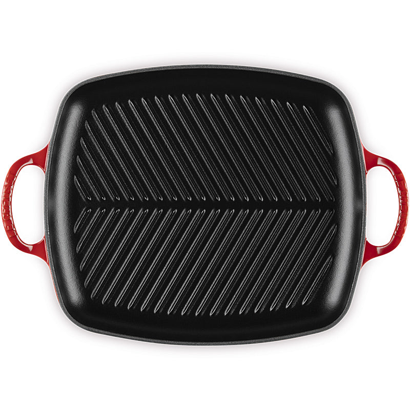 Le Creuset Rechteckige Grillplatte Signature 30 cm Kirschrot
