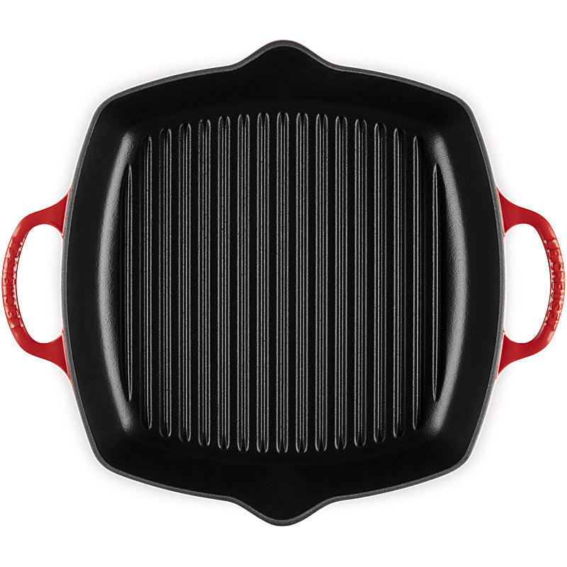 Le Creuset Square Grill Pan with 2 Handles Signature 30 cm Cherry Red 