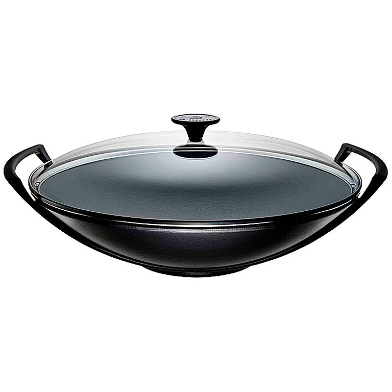 Le Creuset Wok mit Glasdeckel 36 cm Schwarz