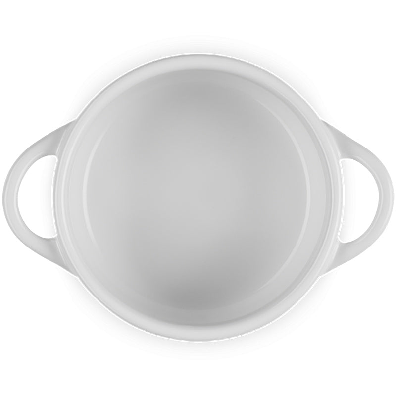 Le Creuset Mini Cocotte Holly 10cm White