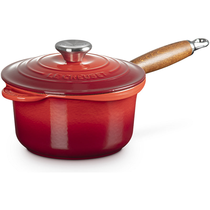 Le Creuset Profitopf 18 cm Kirschrot mit Holzgriff