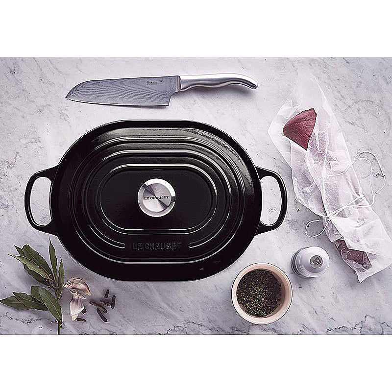 Le Creuset Oblong Signature 31 cm Schwarz