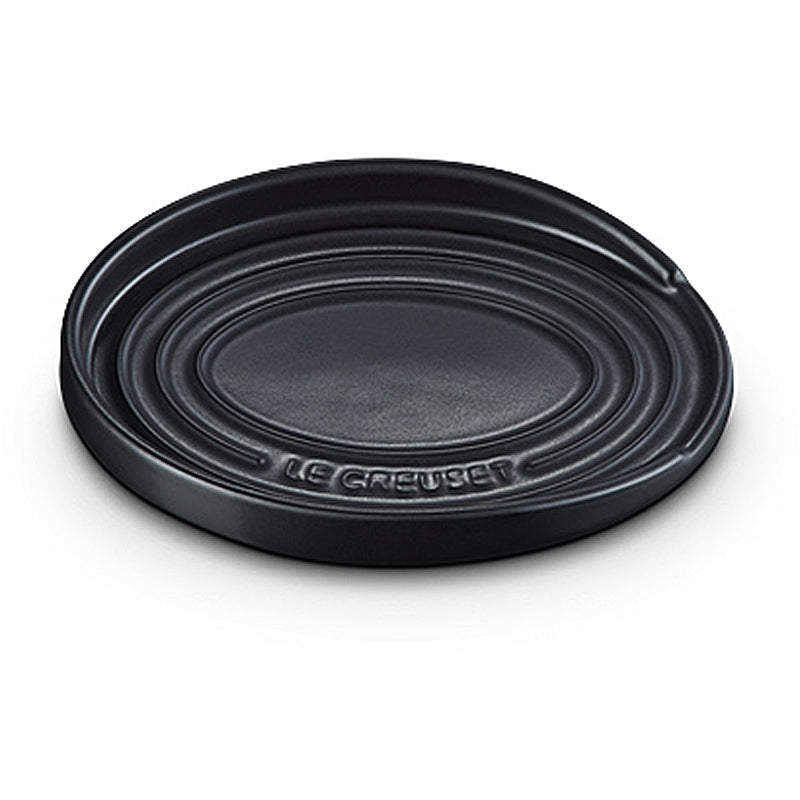 le Creuset Löffelablage oval 16 cm Schwarz matt