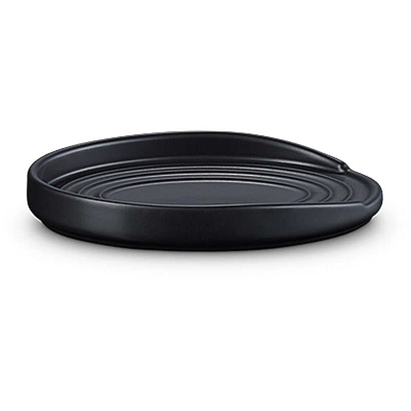le Creuset Löffelablage oval 16 cm Schwarz matt