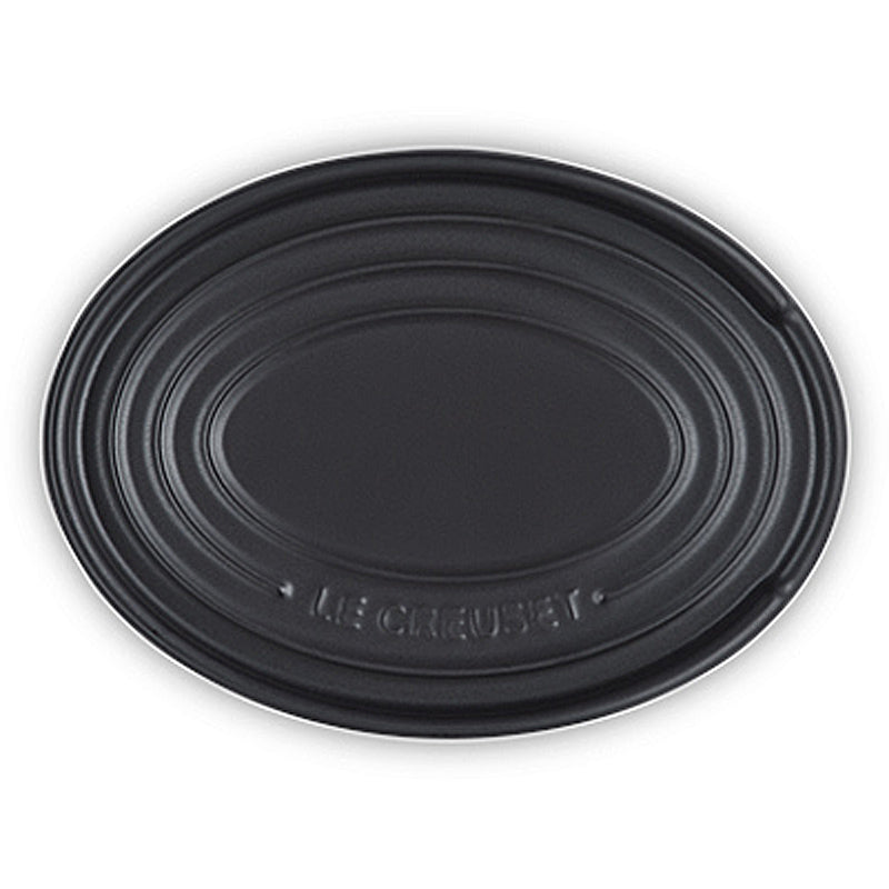 le Creuset Löffelablage oval 16 cm Schwarz matt