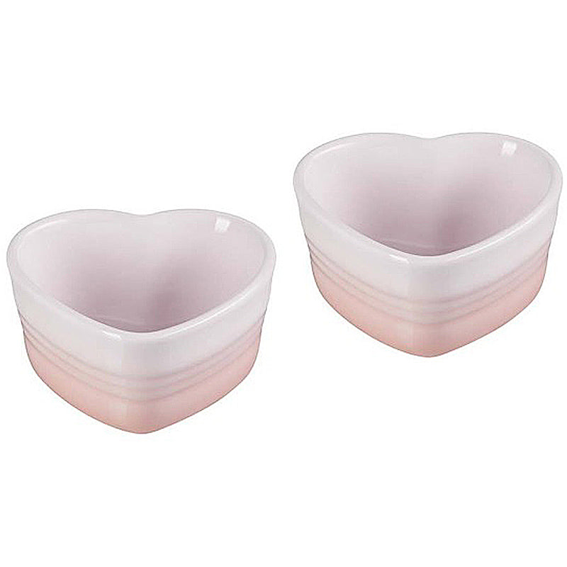Le Creuset Herzförmchen 300 ml 2er-Set Shell Pink