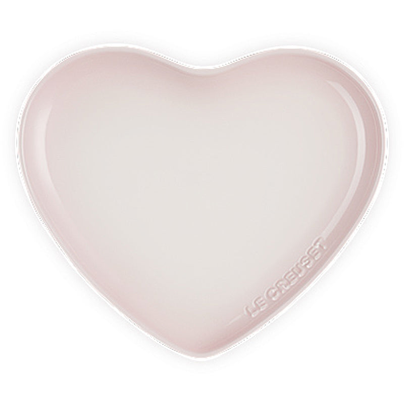 Le Creuset Teller Herzform 23 cm Shell Pink
