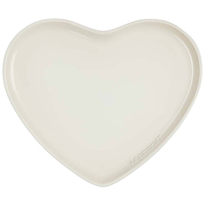 Le Creuset Servierplatte in Herzform 32 cm Meringue