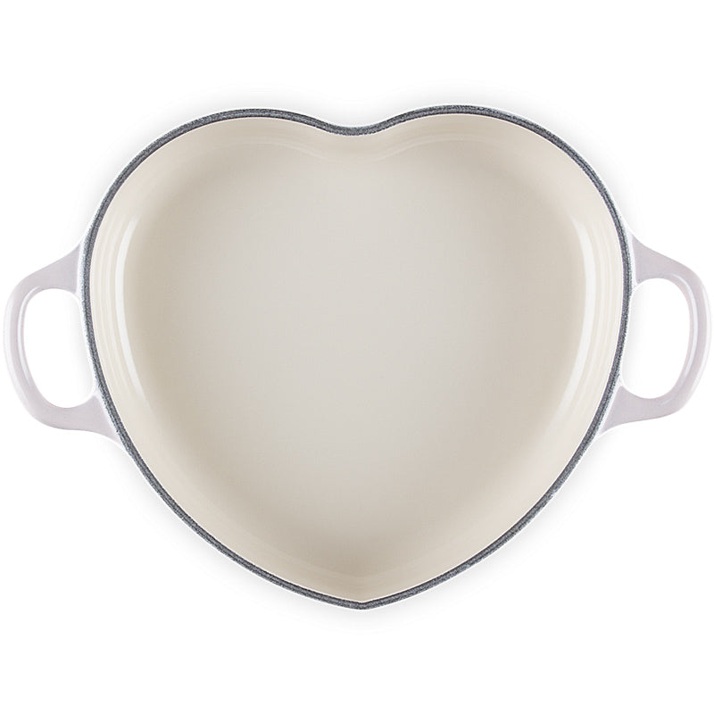 Le Creuset Gourmet Professional Saucepan Heart with Heart-Shaped Lid Knob 20 cm Shell Pink