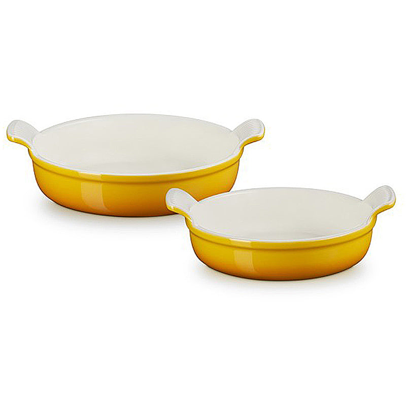 Le Creuset Auflaufformen-Set rund Tradition 20/24 cm Nectar