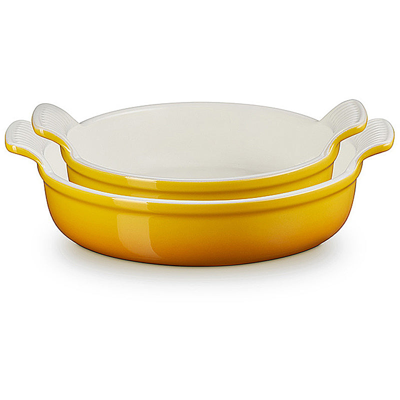 Le Creuset Auflaufformen-Set rund Tradition 20/24 cm Nectar