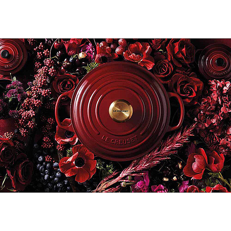 Le Creuset Bräter Signature rund 20 cm Garnet