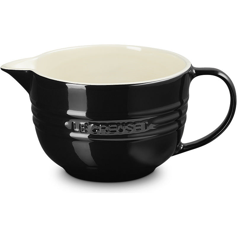 Le Creuset Mixing Bowl with Handle 27 cm Glossy Black