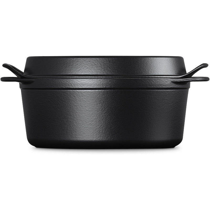 Le Creuset Bräter Doufeu oval 32 cm Schwarz Matt