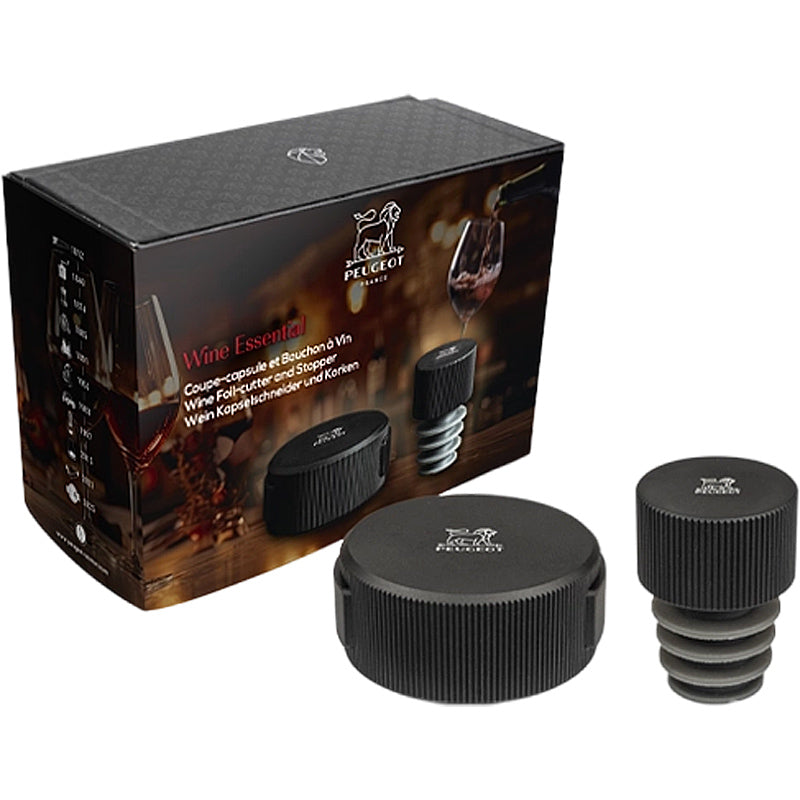 Peugeot Wine Essential Weinkapselschneider und Verschlussstopfen