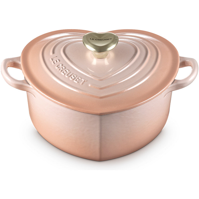 Le Creuset Herzbräter mit Herzknauf 20 cm Peche