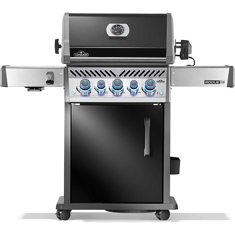 Napoleon Rogue PRO-S 425 Gasgrill mit Gußrosten, Schwarz, inkl. Drehspieß