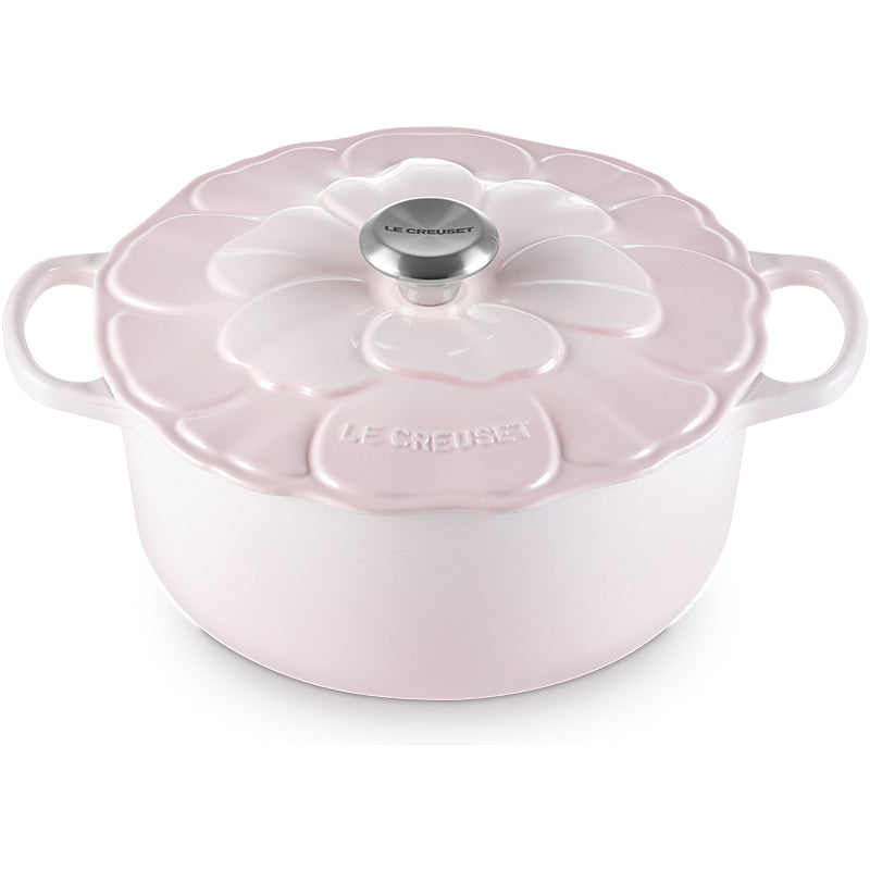 Le Creuset Bräter Signature Blume 26 cm Shell Pink