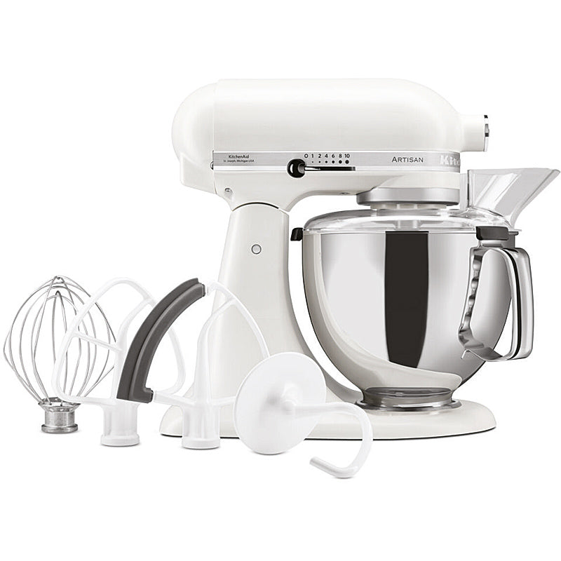 KitchenAid Artisan 5KSM175PSEPL Küchenmaschine 4,8L in Porcelain White mit Zubehör