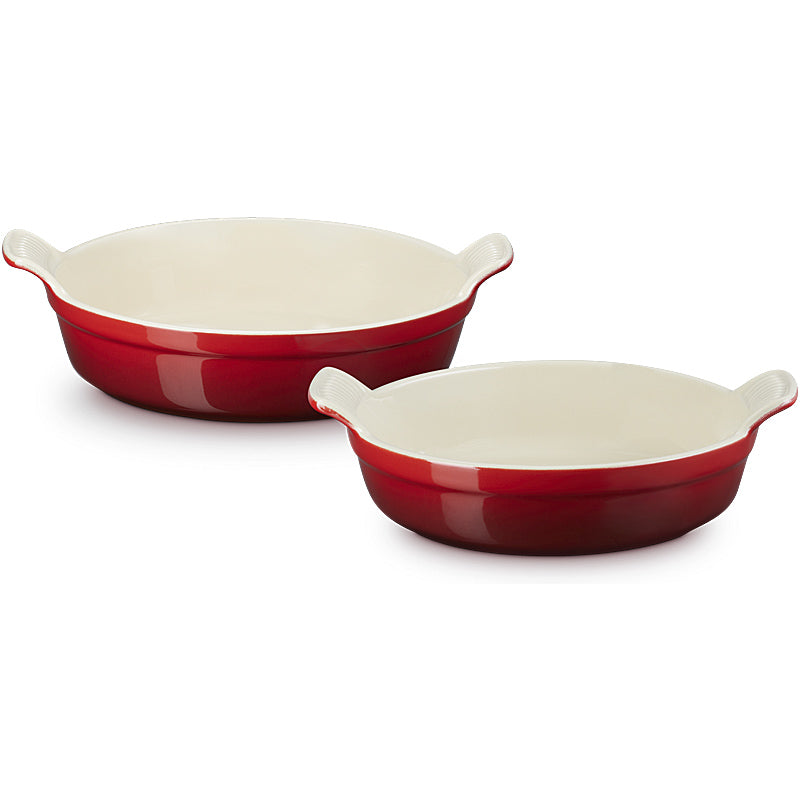 Le Creuset Round Casserole Dish Set Tradition 20/24 cm Cherry Red