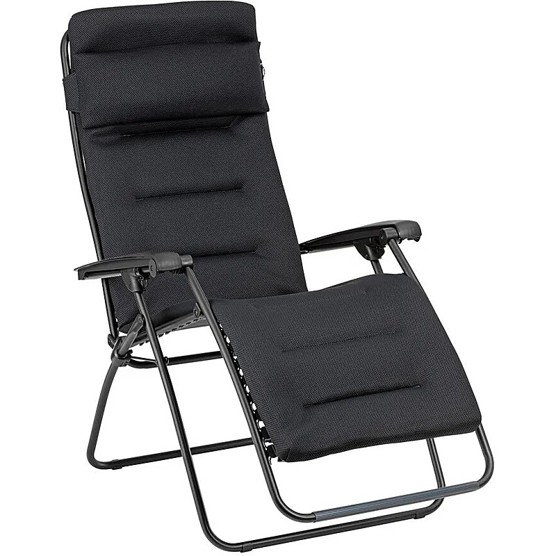 Lafuma RSX Clip Relaxation Chair Air Comfort Zero Gravity Color: ACIER TUBE NOIR LFM2058-6135