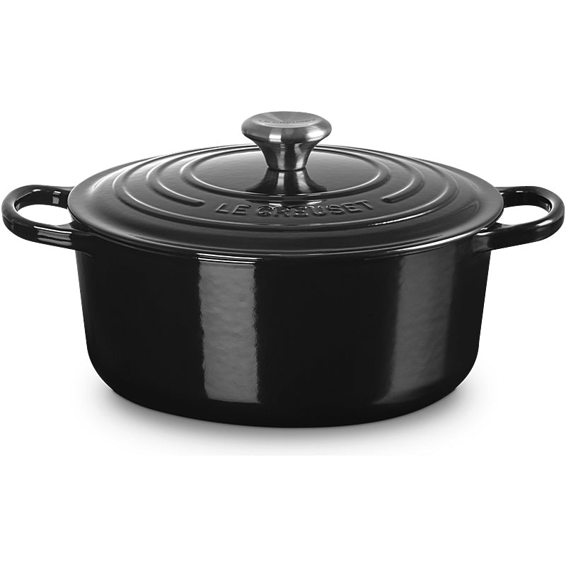 Le Creuset Bräter Signature 26 cm Schwarz glänzend