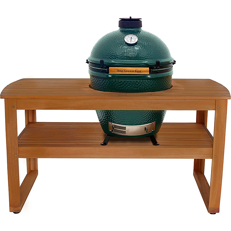 Big Green Egg table made of eucalyptus wood XL - exclusive wheels