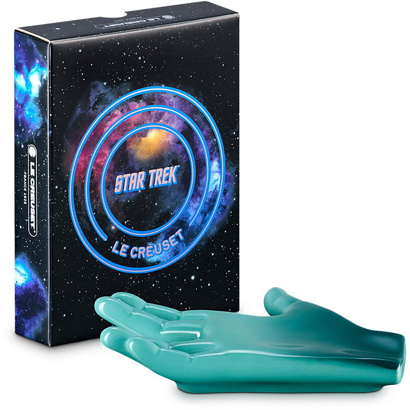 Le Creuset Live Long & Prosper Löffelablage Bleu Riviera 19cm aus Steinzeug