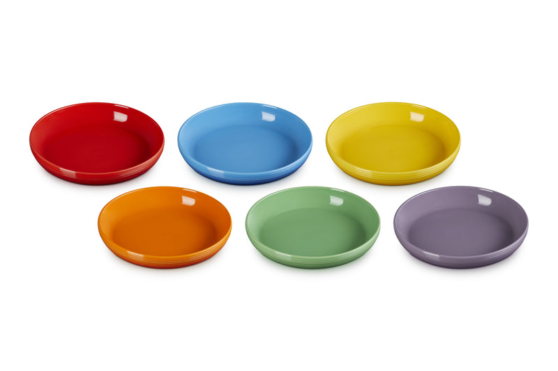 Le Creuset Suppenteller Coupe 22cm 6er Set Regenbogen