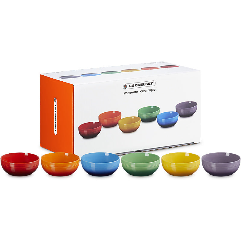 Le Creuset Müslischüssel Coupe 770 ml 6er Set Regenbogen