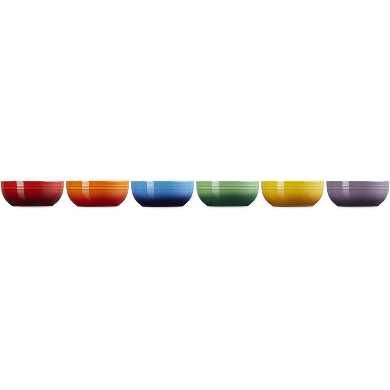 Le Creuset Müslischüssel Coupe 770 ml 6er Set Regenbogen