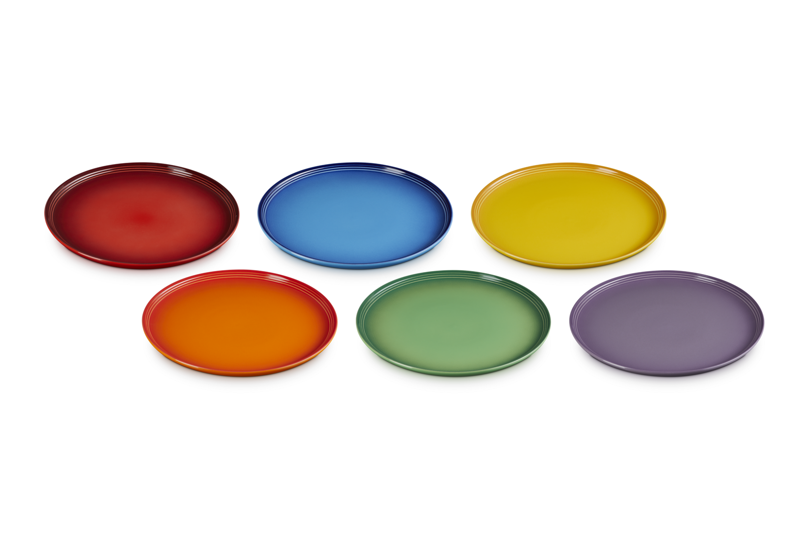 Le Creuset Speiseteller Coupe 27cm 6er Set Regenbogen
