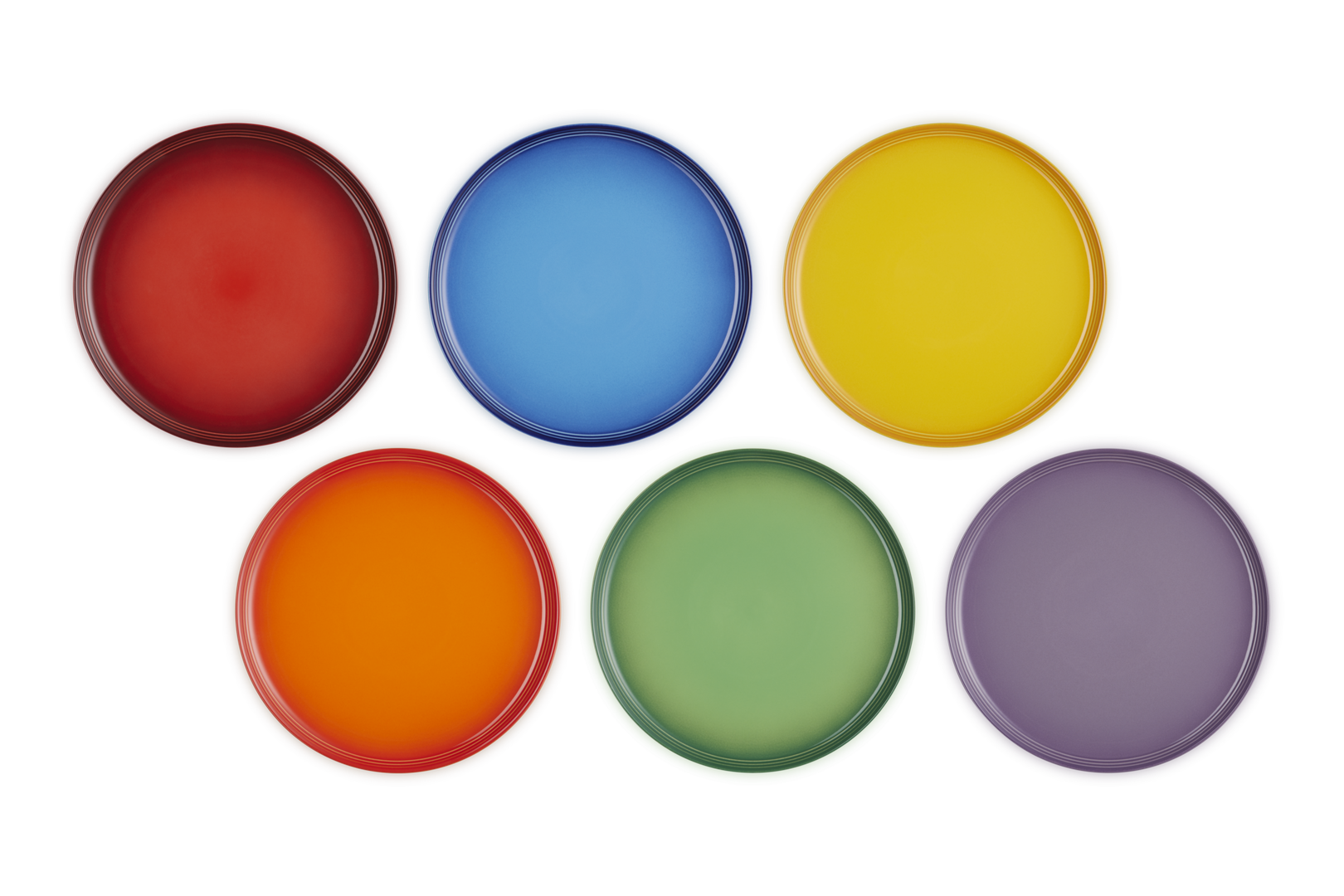 Le Creuset Speiseteller Coupe 27cm 6er Set Regenbogen