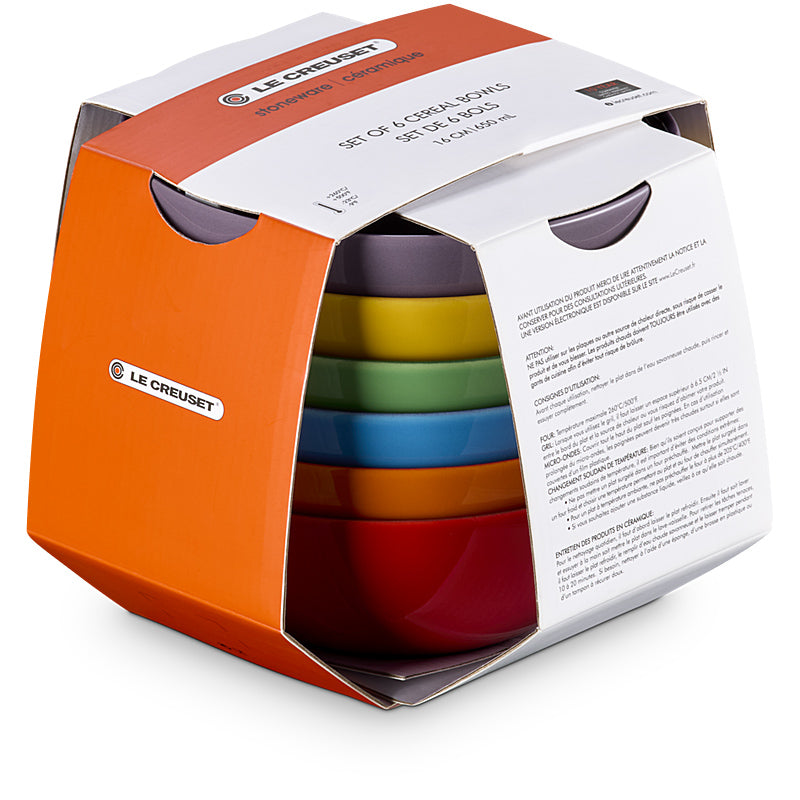 Le Creuset Müslischüssel 16cm 6er Set Regenbogen