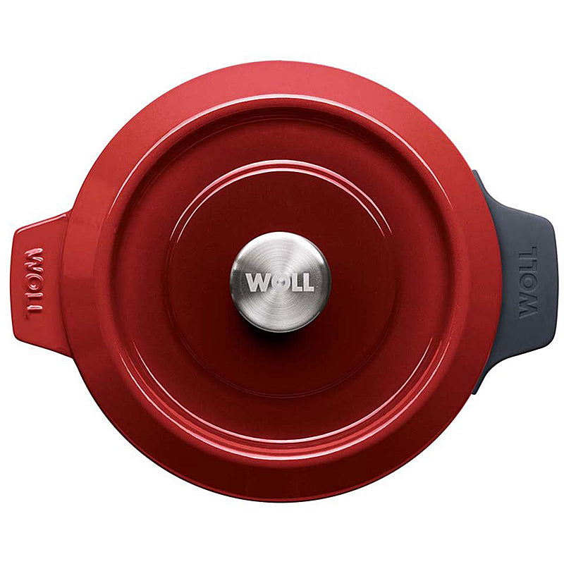 Woll Kasserolle 24cm Gusseisen mit Silikongriffschutz 4,2l 124CI-010 Chili Red