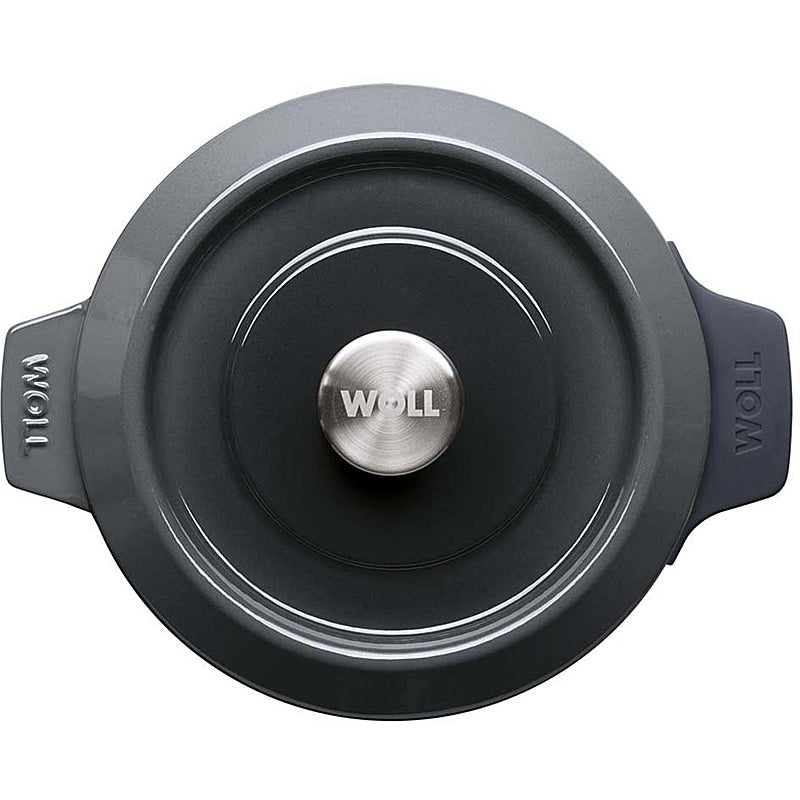 Woll Kasserolle 24cm Gusseisen mit Silikongriffschutz 4,2l 124CI-030 Carbon Grey