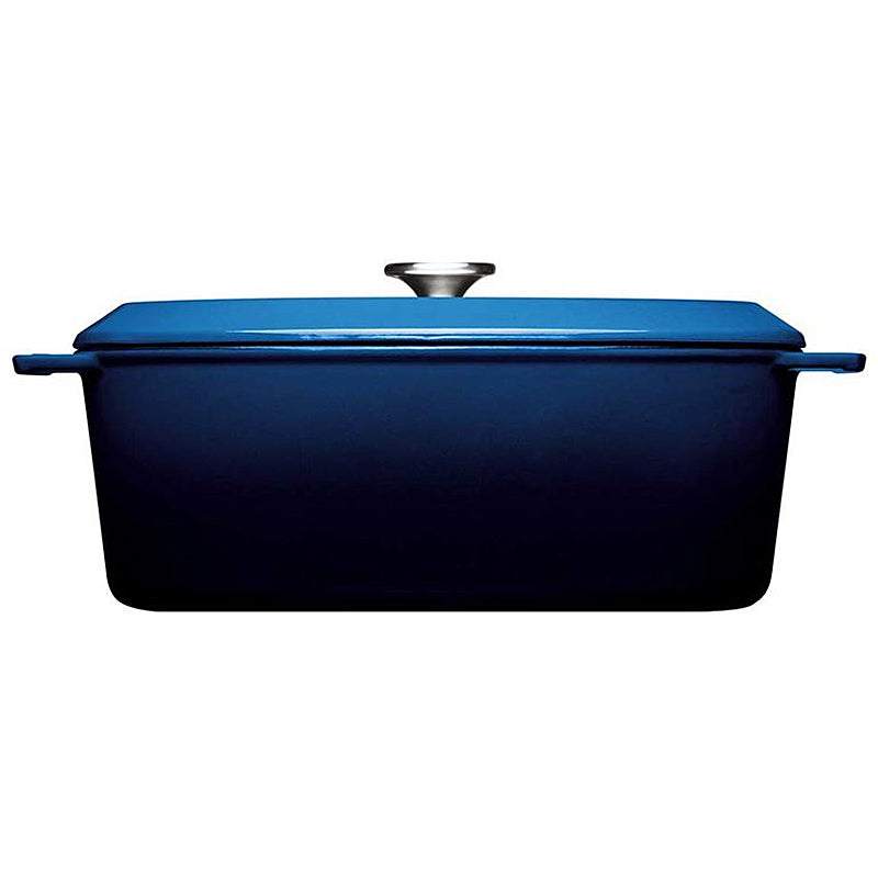 Woll Iron Bräter 34x26cm Gusseisen mit Silikongriffschutz 7,5l Farbe: Cobalt Blue